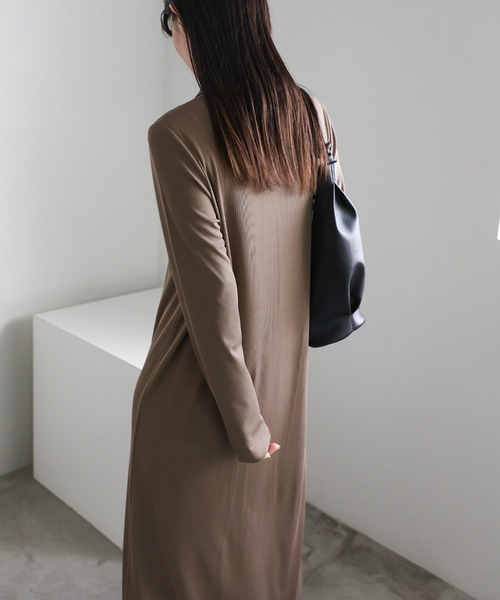 select MOCA(セレクトモカ)の「ポロリブワンピース(ワンピース・レディース・ブラック/モカ・SMALL/MEDIUM/LARGE)」の19枚目の写真