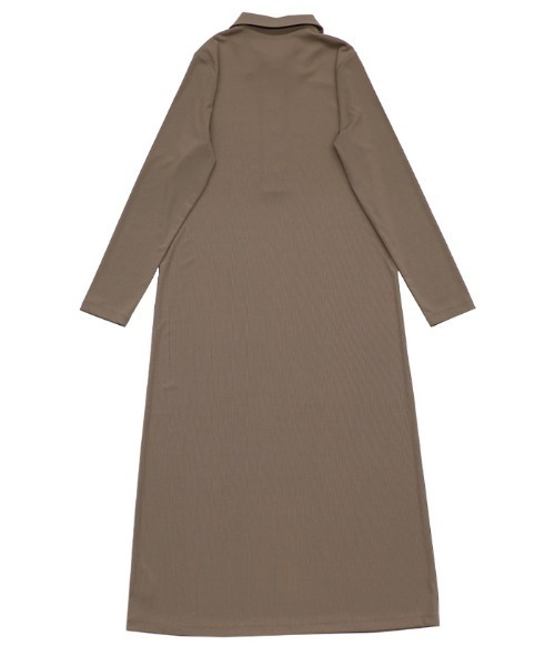 select MOCA(セレクトモカ)の「ポロリブワンピース(ワンピース・レディース・ブラック/モカ・SMALL/MEDIUM/LARGE)」の6枚目の写真