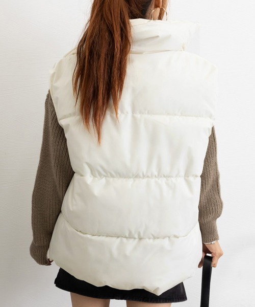 Miniministore(ミニミニストア)の「エコダウンベストレディース暖か中綿ベスト(ダウンベスト・レディース・アイボリー/ブラック・FREE)」の18枚目の写真