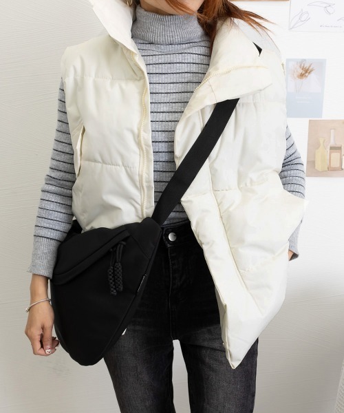 Miniministore(ミニミニストア)の「エコダウンベストレディース暖か中綿ベスト(ダウンベスト・レディース・アイボリー/ブラック・FREE)」の19枚目の写真