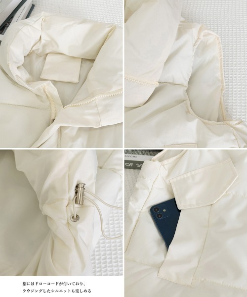 Miniministore(ミニミニストア)の「エコダウンベストレディース暖か中綿ベスト(ダウンベスト・レディース・アイボリー/ブラック・FREE)」の15枚目の写真