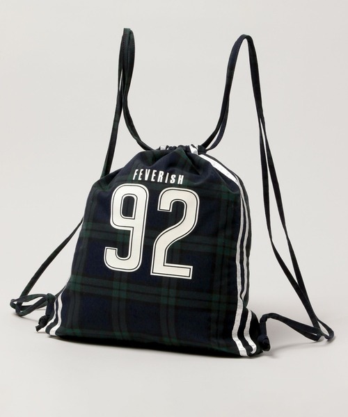 FOREVER 21（フォーエバー トゥエンティーワン）の「【2025SS】アソートナップサック（バックパック/リュック・レディース・ピンク/チェック/ブラック・FREE）」の8枚目の写真