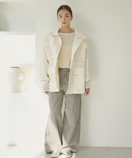 hunch(ハンチ)の「【WEB限定/別注】スラブデニム ワイドパンツ(デニムパンツ・レディース・ライトインディゴブルー/グレー/ブラック・FREE)」の10枚目の写真