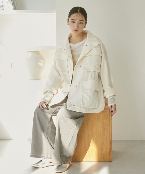 hunch(ハンチ)の「【WEB限定/別注】スラブデニム ワイドパンツ(デニムパンツ・レディース・ライトインディゴブルー/グレー/ブラック・FREE)」の11枚目の写真