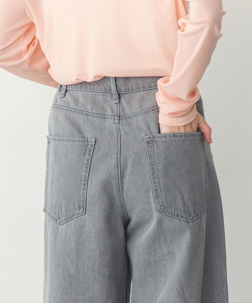 hunch(ハンチ)の「【WEB限定/別注】スラブデニム ワイドパンツ(デニムパンツ・レディース・ライトインディゴブルー/グレー/ブラック・FREE)」の18枚目の写真