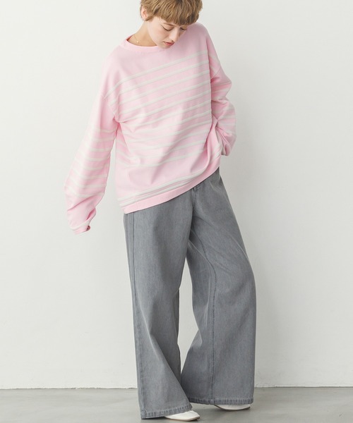 hunch(ハンチ)の「【WEB限定/別注】スラブデニム ワイドパンツ(デニムパンツ・レディース・ライトインディゴブルー/グレー/ブラック・FREE)」の21枚目の写真