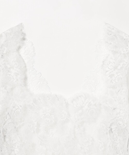 BEAMS BOY（ビームスボーイ）の「maturely / レース アンド ストライプ ブラウス バック トゥ フロント（シャツ/ブラウス・レディース・ホワイト/ネイビー・0/1）」の22枚目の写真