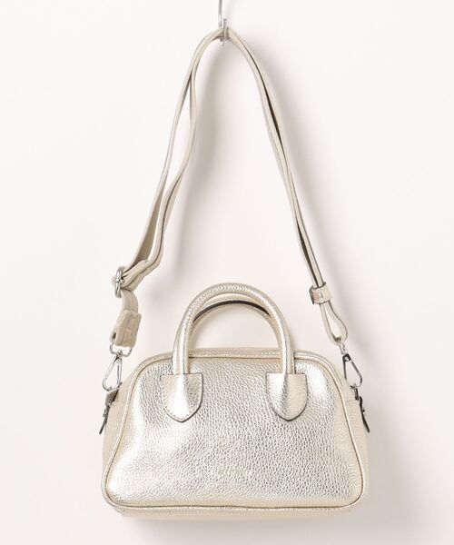 RIPANI(リパーニ)の「【RIPANI】メタリックレザーミニボストンバッグ(Q56402)(ボストンバッグ・レディース・シルバー/ゴールド・ALL)」の3枚目の写真