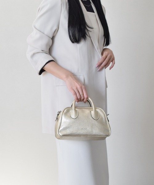 RIPANI(リパーニ)の「【RIPANI】メタリックレザーミニボストンバッグ(Q56402)(ボストンバッグ・レディース・シルバー/ゴールド・ALL)」の4枚目の写真