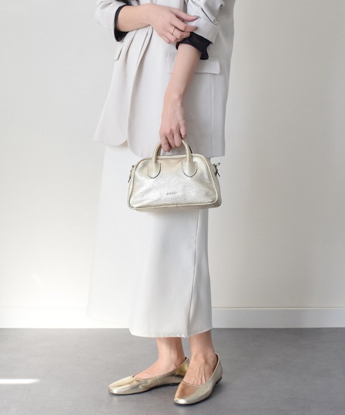 RIPANI(リパーニ)の「【RIPANI】メタリックレザーミニボストンバッグ(Q56402)(ボストンバッグ・レディース・シルバー/ゴールド・ALL)」の5枚目の写真