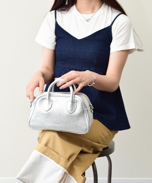 RIPANI(リパーニ)の「【RIPANI】メタリックレザーミニボストンバッグ(Q56402)(ボストンバッグ・レディース・シルバー/ゴールド・ALL)」の11枚目の写真
