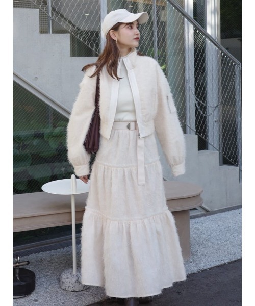 セール】ニュアンスバリエーションジャストウェストフレアスカート