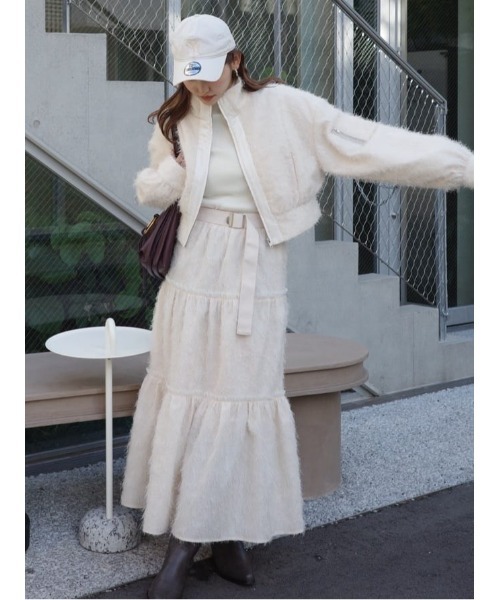 セール】ニュアンスバリエーションジャストウェストフレアスカート