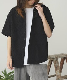 ROOPTOKYO | フラワー刺繍 レギュラーカラー半袖シャツ(シャツ/ブラウス)