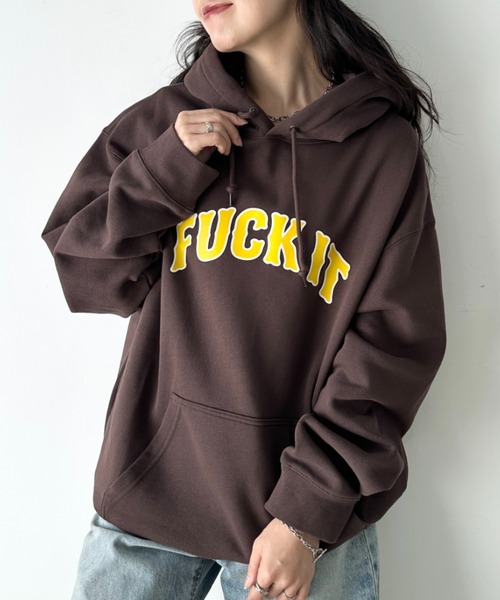 HUF(ハフ)の「HUF(ハフ)/BALBOA P/O HOODIE/パーカー スウェット フーディー オーバーサイズ ロゴプリント(パーカー・レディース・ブラウン/ブラック・XXL/XL/L/M)」の2枚目の写真