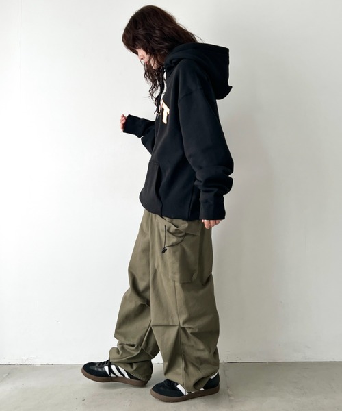 HUF(ハフ)の「HUF(ハフ)/BALBOA P/O HOODIE/パーカー スウェット フーディー オーバーサイズ ロゴプリント(パーカー・レディース・ブラウン/ブラック・XXL/XL/L/M)」の13枚目の写真