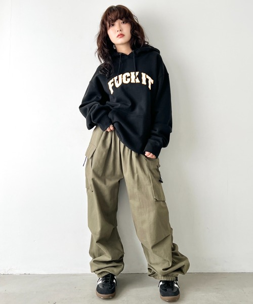 HUF(ハフ)の「HUF(ハフ)/BALBOA P/O HOODIE/パーカー スウェット フーディー オーバーサイズ ロゴプリント(パーカー・レディース・ブラウン/ブラック・XXL/XL/L/M)」の12枚目の写真
