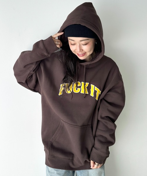 HUF(ハフ)の「HUF(ハフ)/BALBOA P/O HOODIE/パーカー スウェット フーディー オーバーサイズ ロゴプリント(パーカー・レディース・ブラウン/ブラック・XXL/XL/L/M)」の20枚目の写真