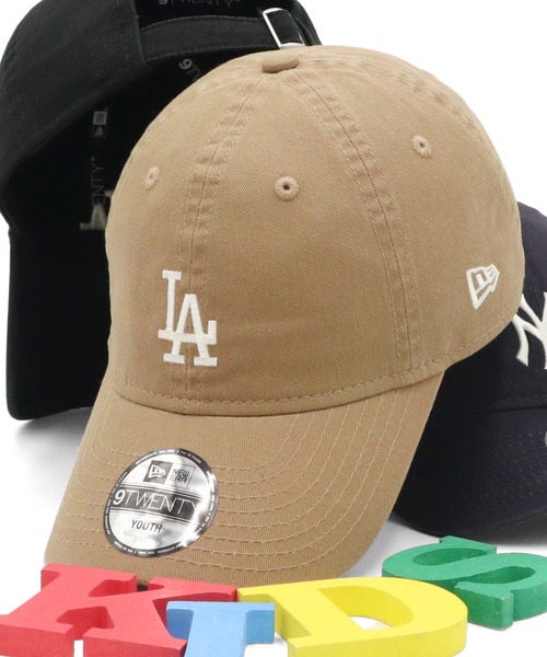 NEW ERA(ニューエラ)の「ニューエラキッズキャップ YOUTH9TWENTY MLB ミドルロゴ(キャップ・キッズ・ベージュ/ネイビー/ストーン/ブラック・52-56cm)」の3枚目の写真