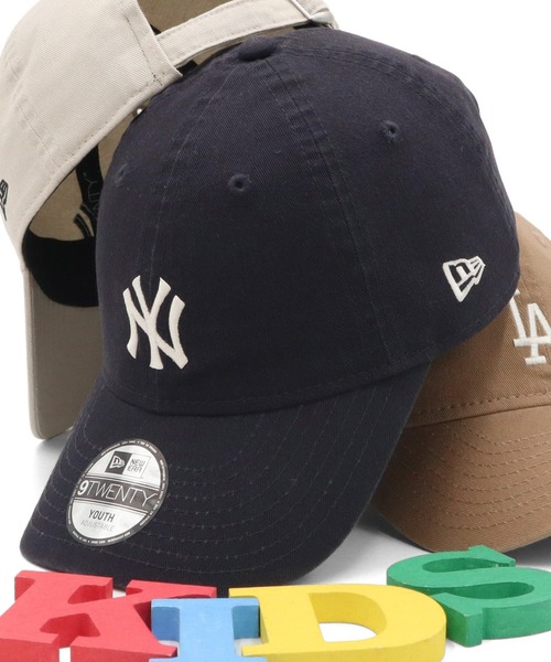 NEW ERA(ニューエラ)の「ニューエラキッズキャップ YOUTH9TWENTY MLB ミドルロゴ(キャップ・キッズ・ベージュ/ネイビー/ストーン/ブラック・52-56cm)」の4枚目の写真