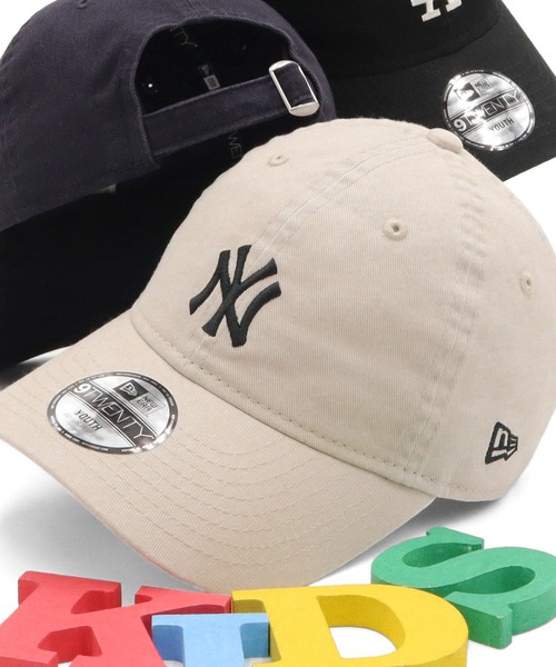 NEW ERA(ニューエラ)の「ニューエラキッズキャップ YOUTH9TWENTY MLB ミドルロゴ(キャップ・キッズ・ベージュ/ネイビー/ストーン/ブラック・52-56cm)」の2枚目の写真
