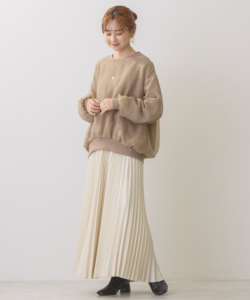 AMERICAN HOLIC(アメリカンホリック)の「オーガンジーレイヤードスウェット(スウェット・レディース・ホワイト系その他/モカ/チャコールグレー・L/M)」の6枚目の写真