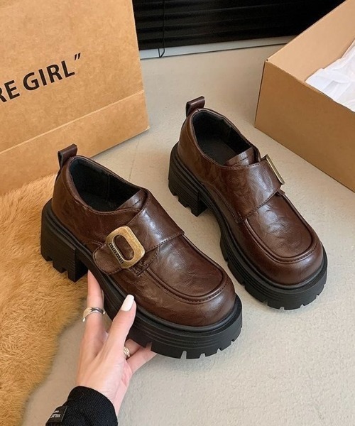 セール】モンクストラップ 厚底ローファー（ローファー）｜SHEPP