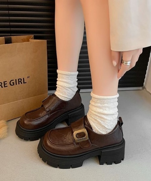 セール】モンクストラップ 厚底ローファー（ローファー）｜SHEPP