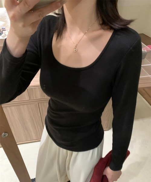MAISON DE THERESE（メゾン ド テレーズ）の「ブラジャー付きニットトップス（ニット/セーター・レディース・ブラック/ブラウン/アイボリー・FREE）」の8枚目の写真