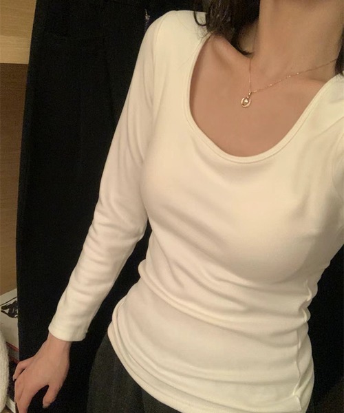 MAISON DE THERESE（メゾン ド テレーズ）の「ブラジャー付きニットトップス（ニット/セーター・レディース・ブラック/ブラウン/アイボリー・FREE）」の6枚目の写真