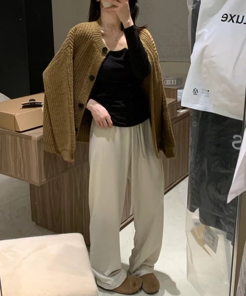 MAISON DE THERESE（メゾン ド テレーズ）の「ブラジャー付きニットトップス（ニット/セーター・レディース・ブラック/ブラウン/アイボリー・FREE）」の12枚目の写真