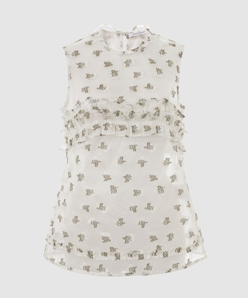 TANK TOP WITH RUFFLE DETAILS（タンクトップ）｜CECILIE BAHNSEN