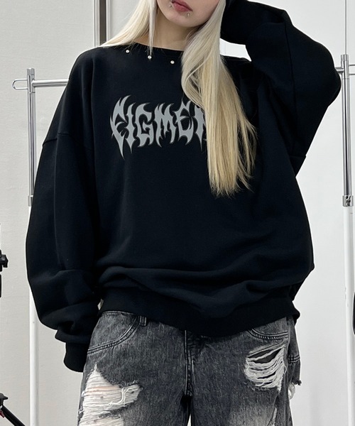 Figments(フィグメンツ)の「メタルロゴスウェット(Tシャツ/カットソー・レディース・杢グレー/ブラック・FREE)」の9枚目の写真