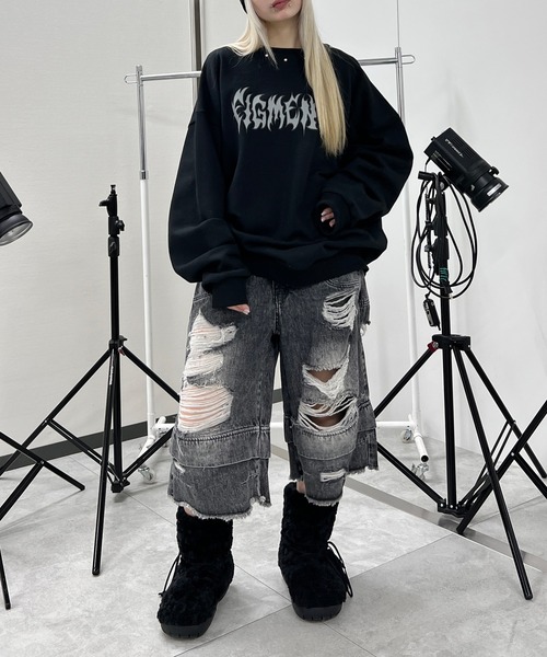 Figments(フィグメンツ)の「メタルロゴスウェット(Tシャツ/カットソー・レディース・杢グレー/ブラック・FREE)」の10枚目の写真