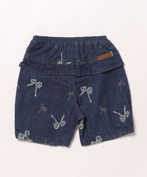 HAKKA BABY（ハッカベビー）の「[ベビー]チェリー／リボン刺繍ストレッチデニムコクーンパンツ（デニムパンツ・キッズ・ブルー/ネイビー・L）」の3枚目の写真