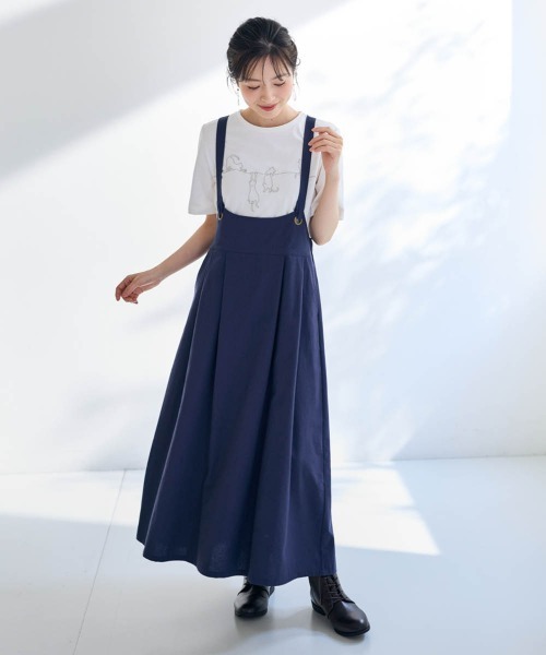 SMILE LAND(スマイルランド)の「<大きいサイズ>綿100%猫刺しゅうTシャツ【Otona Purete】(Tシャツ/カットソー・レディース・ブラック/オフホワイト・LL/3L/5L/L/4L)」の6枚目の写真