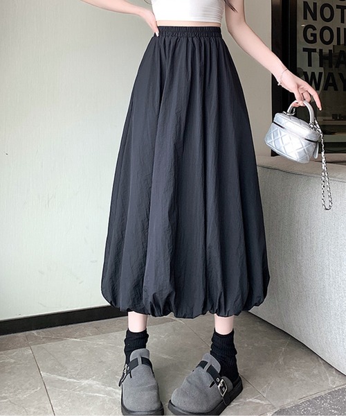 AMAJI(アマジ)の「ギャザーバルーンスカート(スカート・レディース・グレー/ブラック/ホワイト・SMALL/MEDIUM/LARGE/X-LARGE)」の2枚目の写真