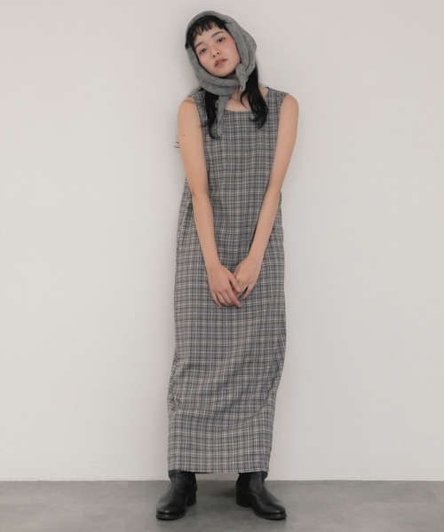 HEILIS(ヘイリス)の「【大人気!HIT ITEM!】【新色追加】チェック柄ロングワンピース/ネイビー 韓国 ビンテージ ガーリー フェミニン トラッド 春服 夏服 秋服 冬服 ブラック ブラウン ロング(ワンピース・レディース・ネイビー/ブラウン/ブラック・FREE)」の21枚目の写真