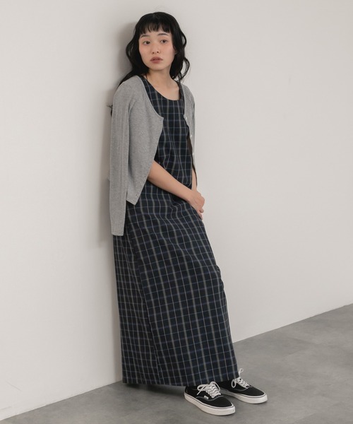 HEILIS(ヘイリス)の「【大人気!HIT ITEM!】【新色追加】チェック柄ロングワンピース/ネイビー 韓国 ビンテージ ガーリー フェミニン トラッド 春服 夏服 秋服 冬服 ブラック ブラウン ロング(ワンピース・レディース・ネイビー/ブラウン/ブラック・FREE)」の18枚目の写真