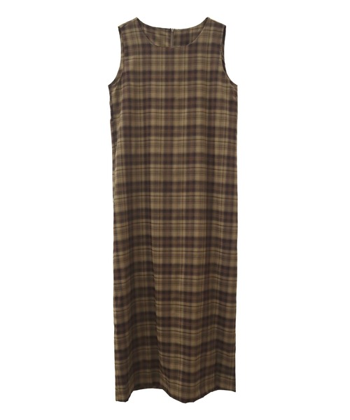 美品✨ 45R チェック柄 コットンロングワンピース ネイビー 0 45R チェック柄 コットンロングワンピース ネイビー 0 レディース