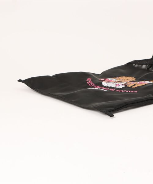 Three Four Time（ｽﾘｰﾌｫｰﾀｲﾑ）の「刺繍チュールナイロントート（トートバッグ・レディース・ブラック/ホワイト/ピンク・FREE）」の5枚目の写真