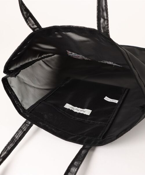 Three Four Time（ｽﾘｰﾌｫｰﾀｲﾑ）の「刺繍チュールナイロントート（トートバッグ・レディース・ブラック/ホワイト/ピンク・FREE）」の6枚目の写真