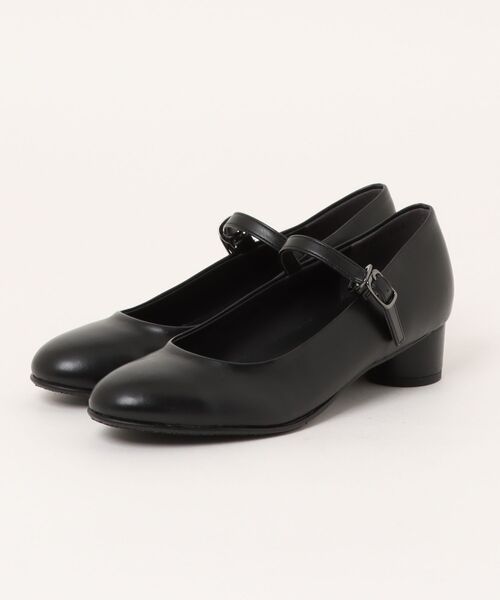 tsumori chisato WALK(ツモリチサトウォーク)の「オールウェザー対応ラウンドトゥストラップパンプス(レインシューズ・レディース・ブラック/ブラック系その他・22.5cm/23.5cm/24.5cm/23.0cm/24.0cm)」の2枚目の写真