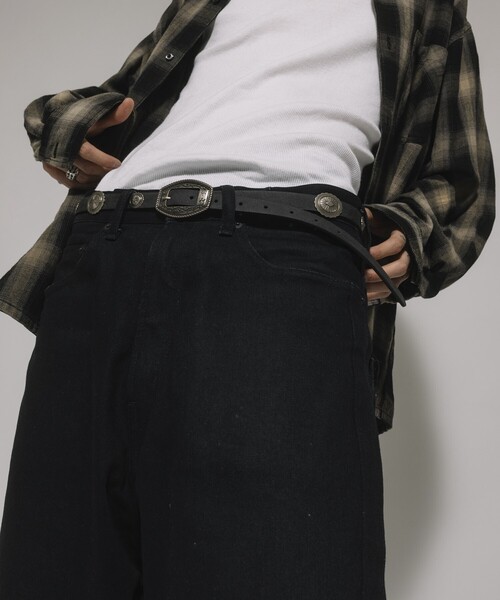FREAK'S STORE(フリークスストア)の「デザインバックル コンチョベルト(ベルト・メンズ・ブラック・ONE SIZE)」の6枚目の写真