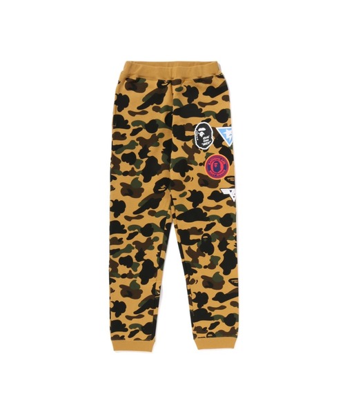 A BATHING APE(アベイシングエイプ)の「1ST CAMO PATCH PRINT SWEAT PANTS(スウェットパンツ・キッズ・イエロー/グリーン・160/150)」の2枚目の写真
