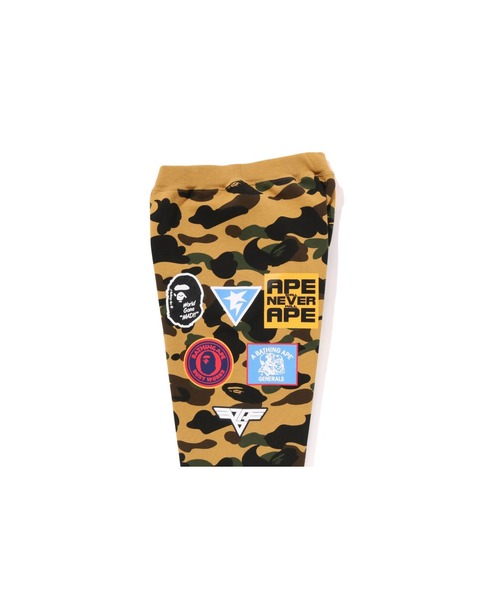 A BATHING APE(アベイシングエイプ)の「1ST CAMO PATCH PRINT SWEAT PANTS(スウェットパンツ・キッズ・イエロー/グリーン・160/150)」の5枚目の写真