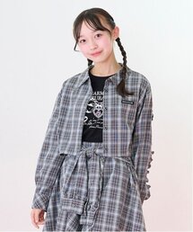 クロップド丈フリルシャツ