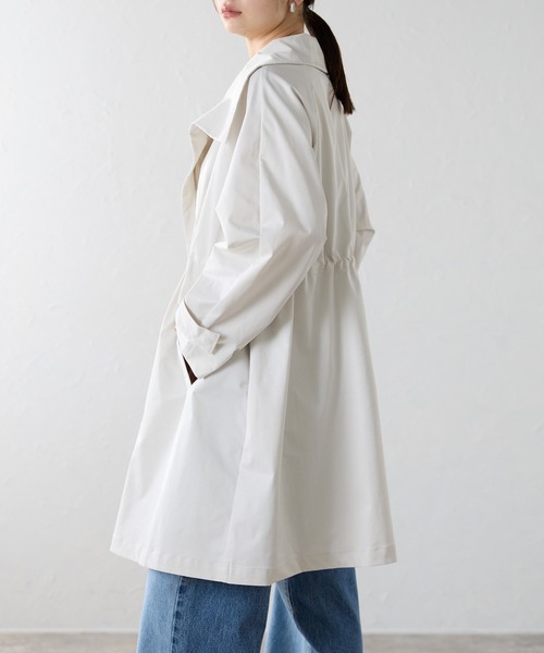 r.（アールドット）の「スタンドカラーコート（その他アウター・レディース・アイボリー/ネイビー・FREE）」の7枚目の写真