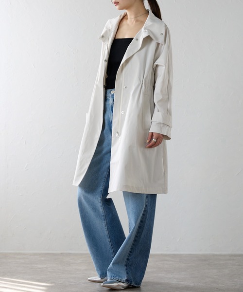 r.（アールドット）の「スタンドカラーコート（その他アウター・レディース・アイボリー/ネイビー・FREE）」の11枚目の写真