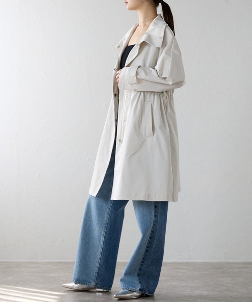 r.（アールドット）の「スタンドカラーコート（その他アウター・レディース・アイボリー/ネイビー・FREE）」の12枚目の写真